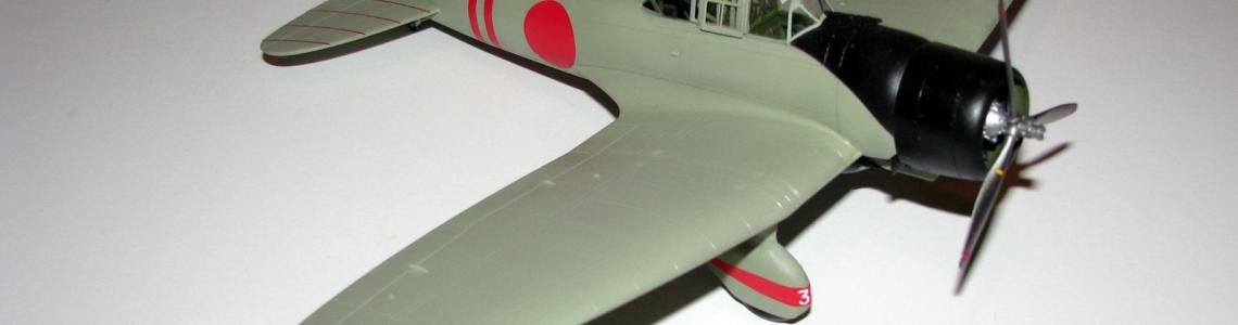 This view of the Val from right-front shows more surface detail in the wing, fuselage, and tail plane, and the Val's fixed landing gear