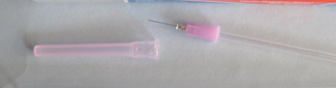 Pin Flow Tip Pink Protector Removed