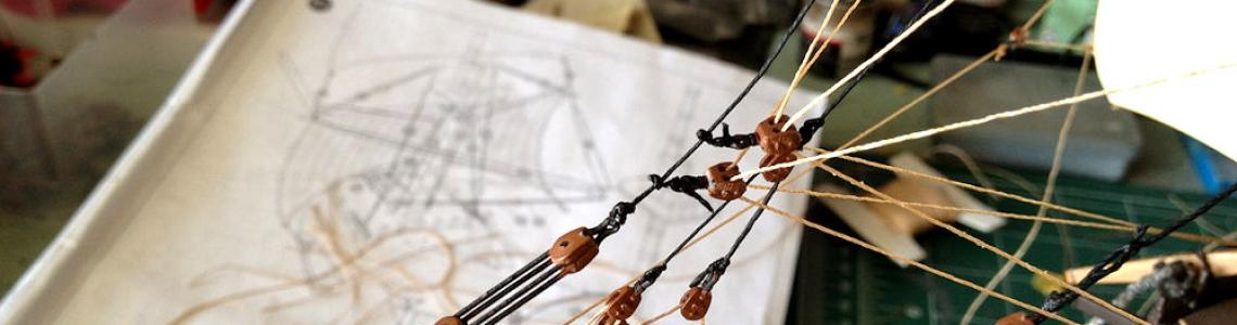 Bowsprit blocks and lines