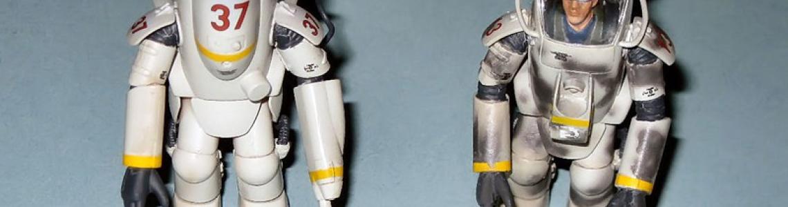 Completed power suited figures