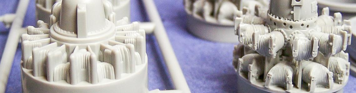 Closeup Comparison to Revell Kit Part Showing 2nd Engine Row