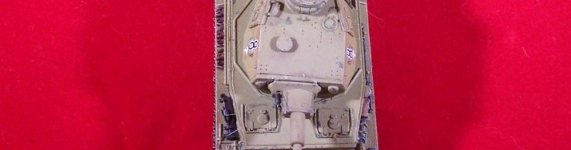 Finished model top view from front