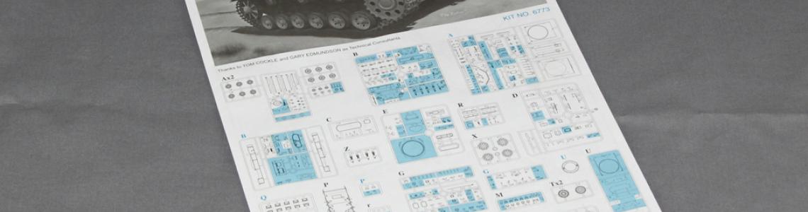 Instructions and unused parts