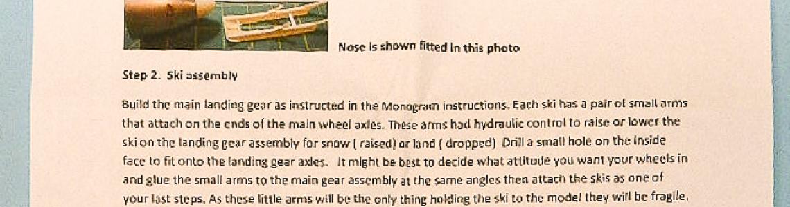 Instruction Sheet - Front Page