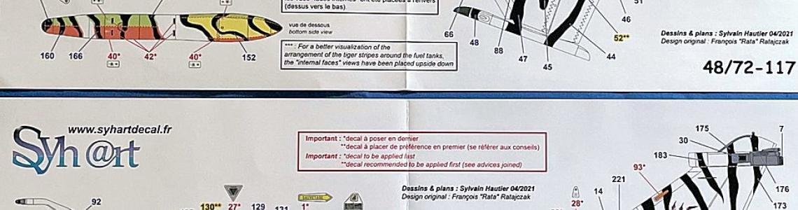 Syhart 72-117  Decal Instruction Pages
