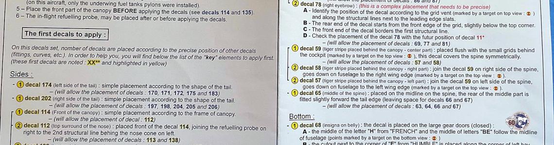 Syhart 72-117 Decal Placement Instructions
