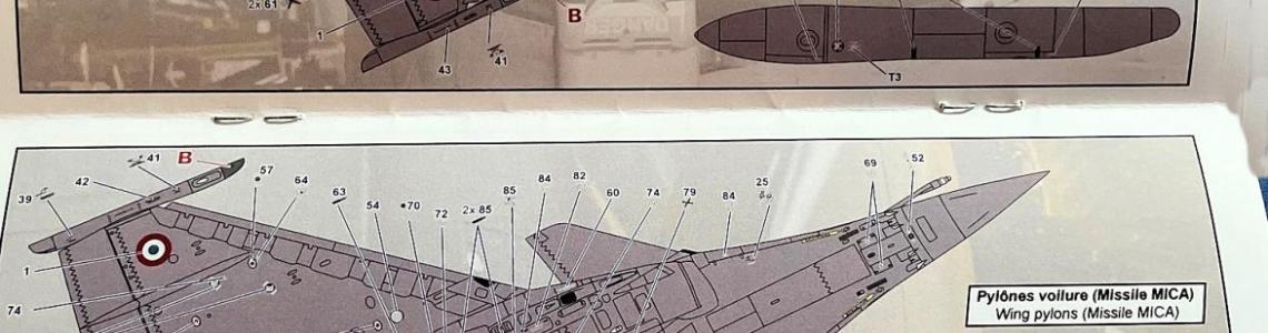 Syhart 72-915 V2 Rafale B and C Decal Placement Instructions