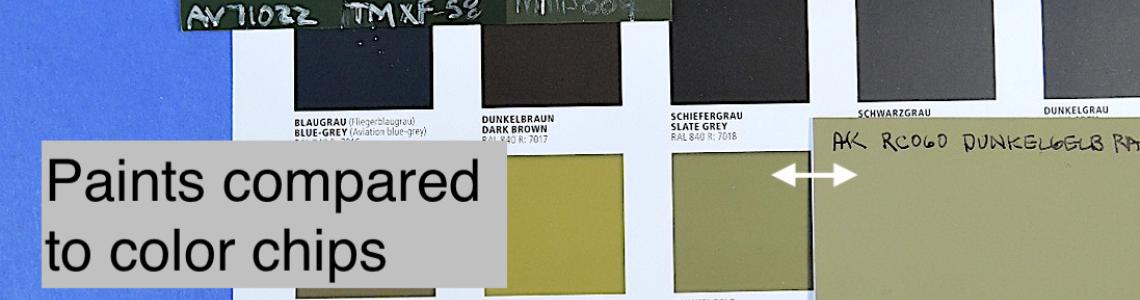 Sample page from AK Real Colors book Comparison of colors