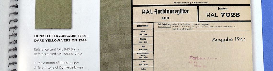 Sample page from AK Real Colors book RAL color card