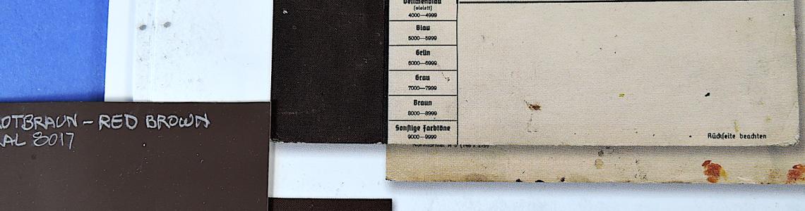 Sample page from AK Real Colors book RAL color card