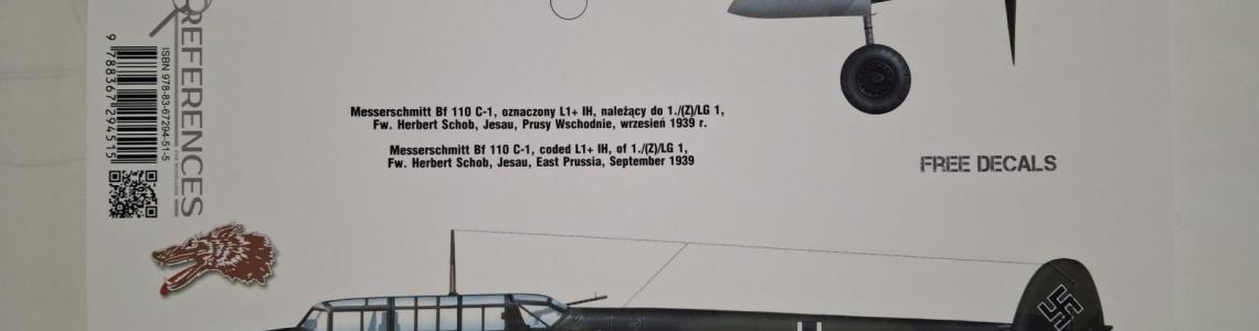 Kagero References Bf 110 C rear cover