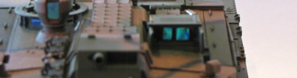 Closeup view of turret