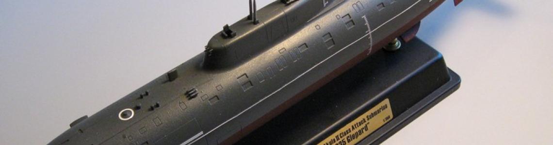 Completed model view from top port side