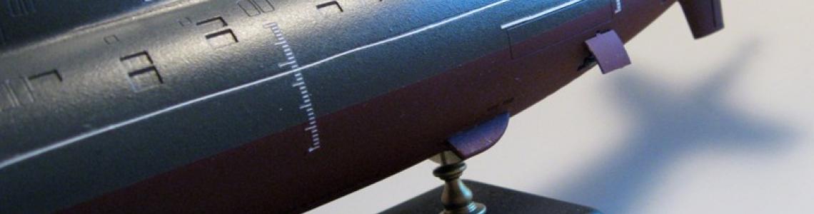 Completed model view on stern