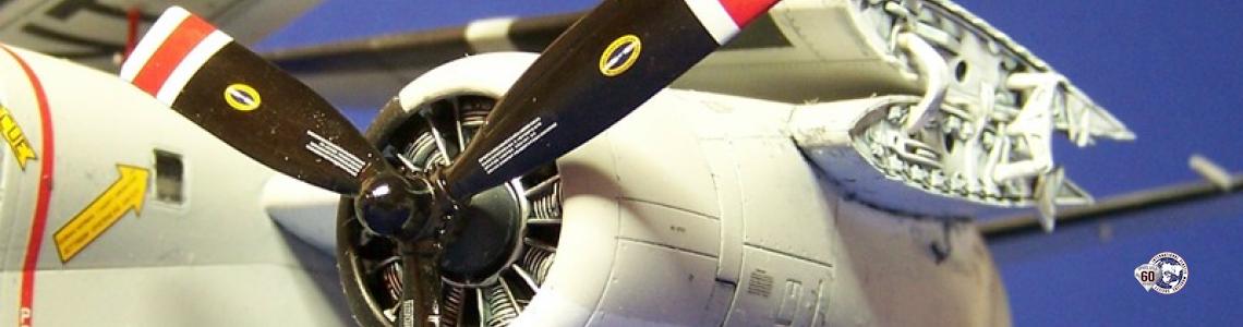Finished model engine and nacelle close-up