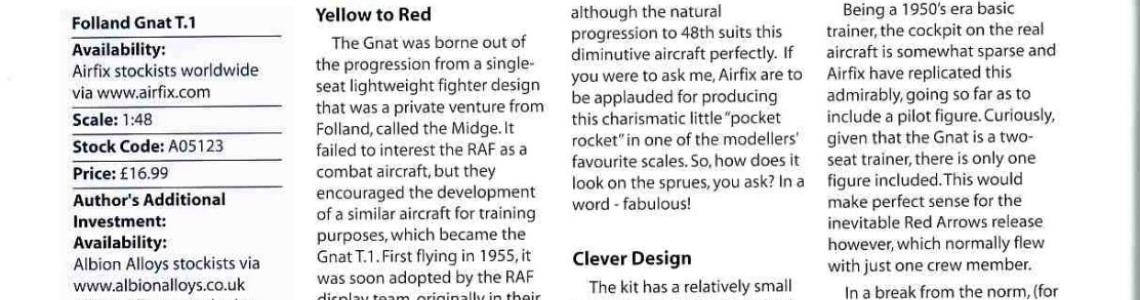 Gnat  Aviation In Profile Article
