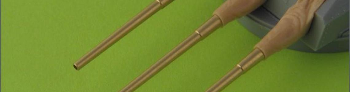 Gun tubes in turrets with blast bags