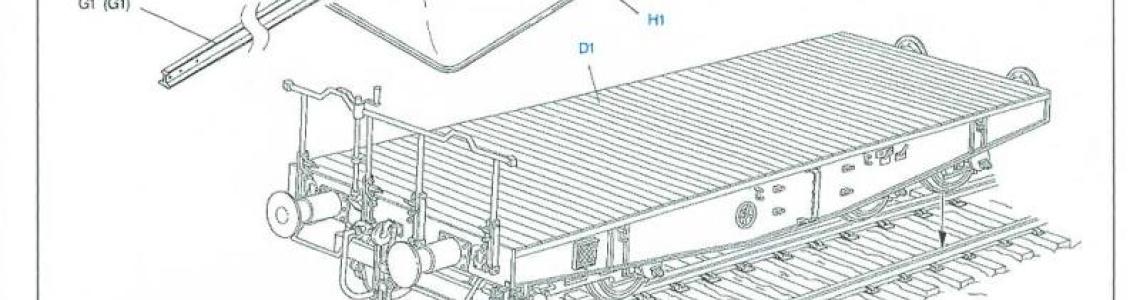 Sample instruction sheet showing car and rails