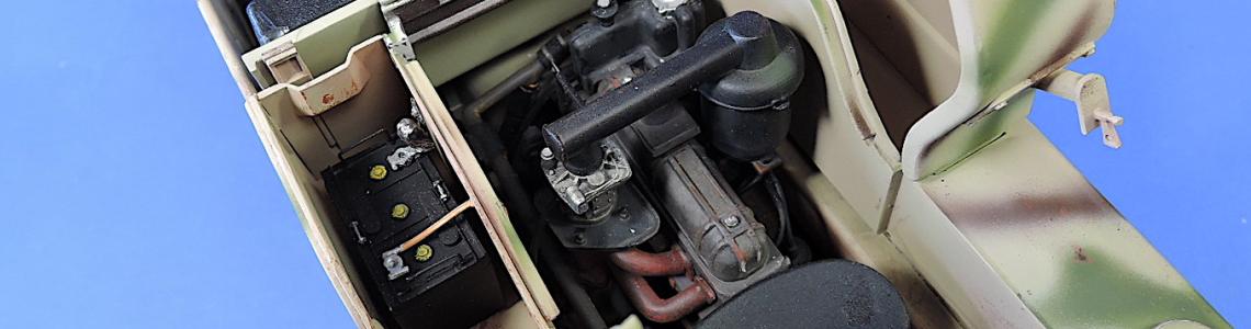 Kettenkraftrad engine compartment
