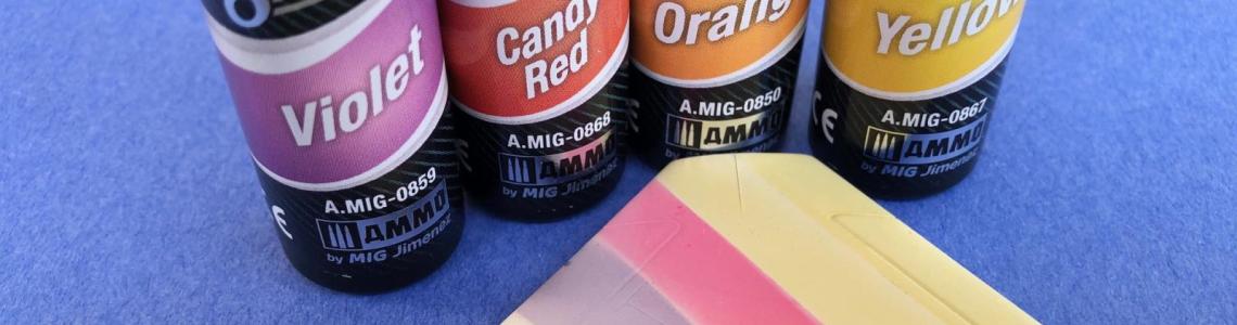 Shader samples over white base