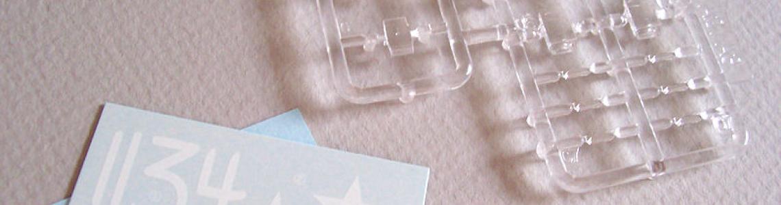 Clear sprue and decals