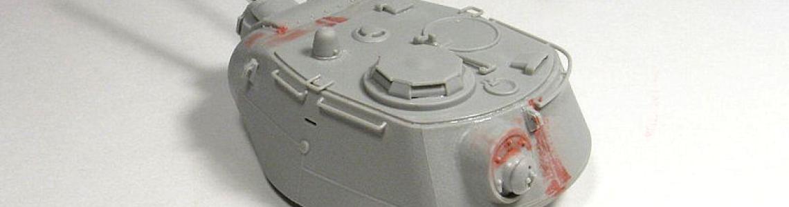 Turret with rear seam filled