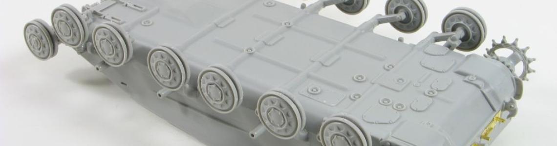 Lower hull with suspension assembled