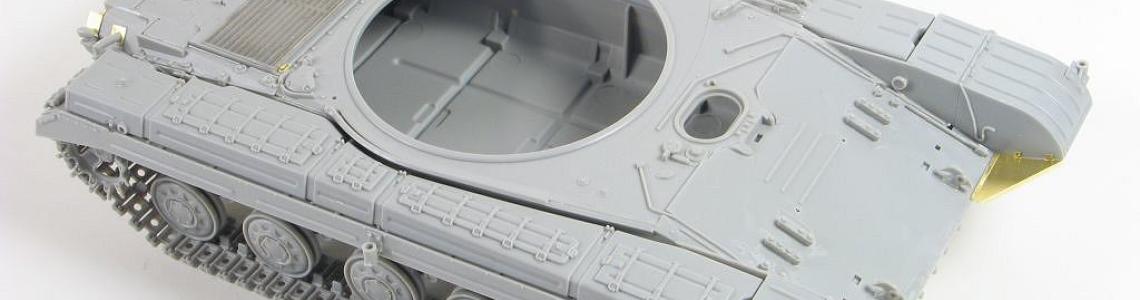 Side fenders installed and some PE parts added to rear deck