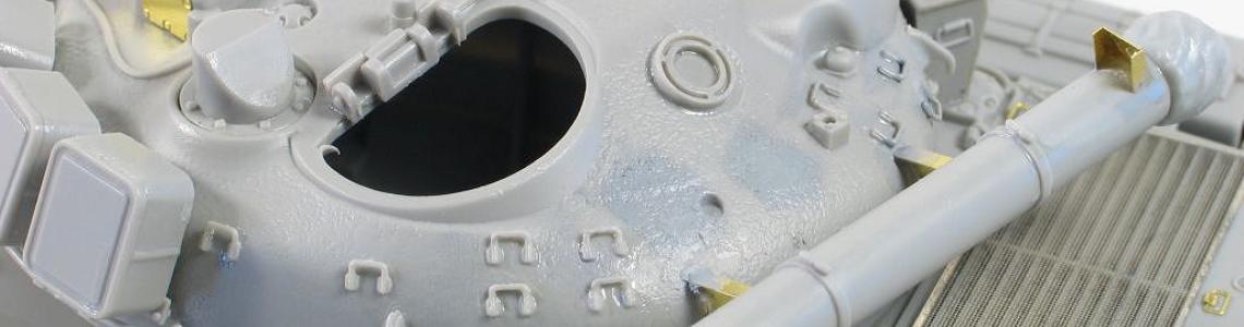 Turret assembly started.  Note separate tie downs.