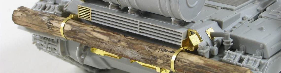 Soft styrene log replaced with real wood stick