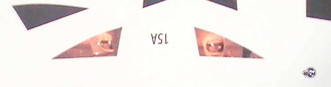 Decal Sheet Closeup Showing Windows with Pilots