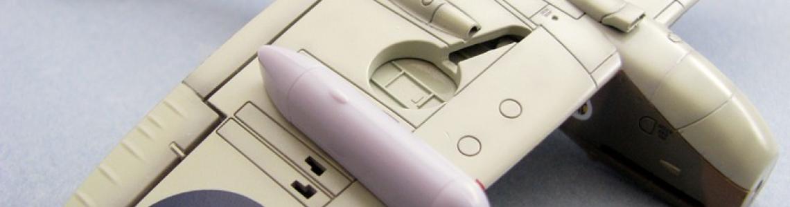 Parts installed on completed model