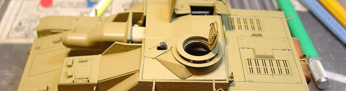 Completed vehicle assembly with top of hull added