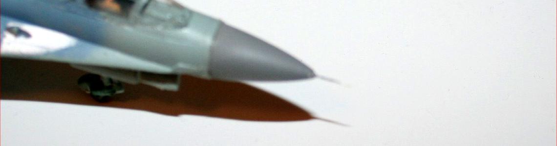 Close-up of completed model featuring Master Model pitot tube