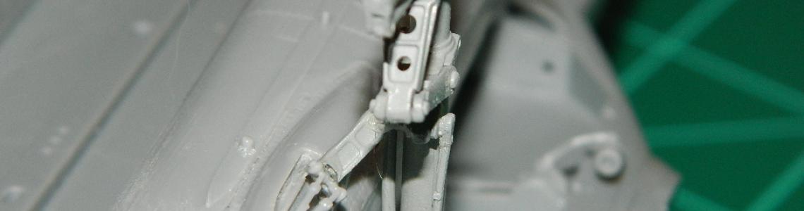 SAC metal gear mounted on model