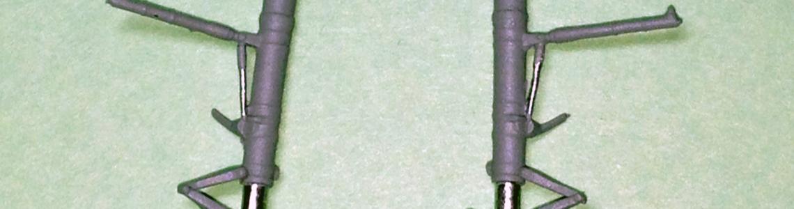 Main landing gear struts, painted