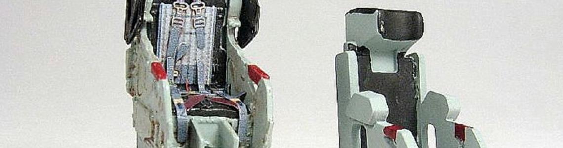 Eduard seat (left) vs. KP kit seat (right)