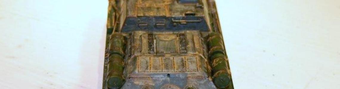 Aft view of completed model