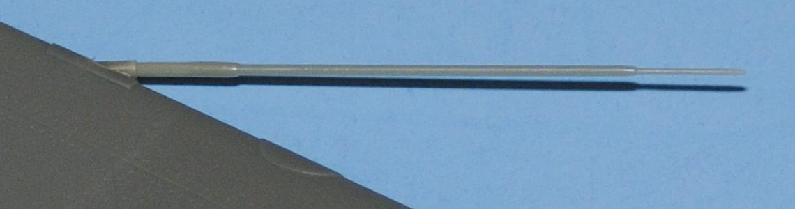Wing pitot tube installed