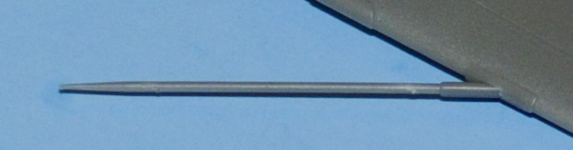 Wing pitot tube installed