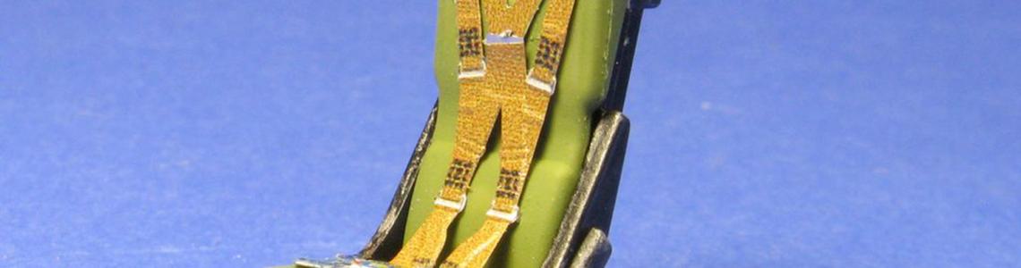 Eduard seatbelt installed in Super Etendard's ejection seat