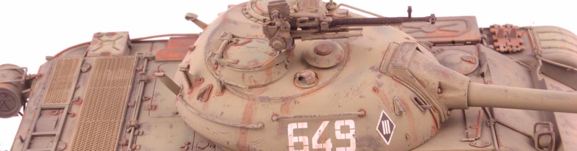Finished T-54-2 model closeup of turret