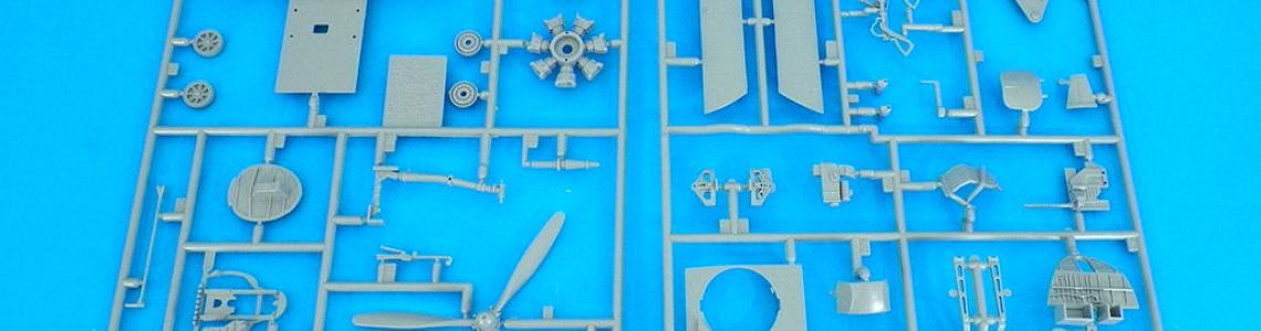 Cockpit and bomb bay sprues