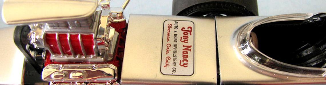 Dragster engine and Tony Nancy decal