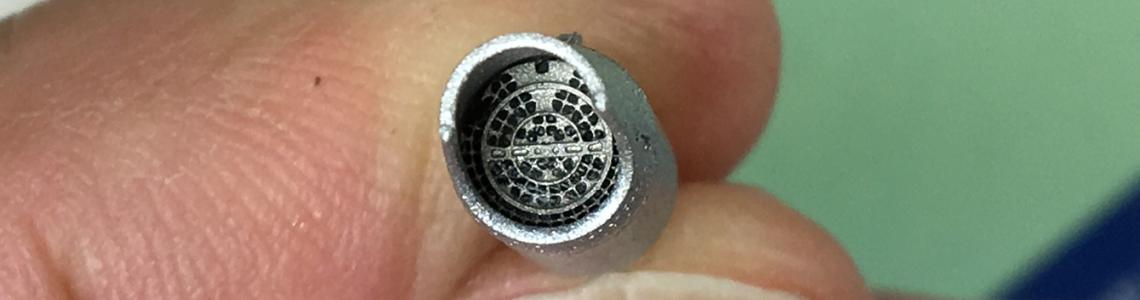 End view of completed rocket pod