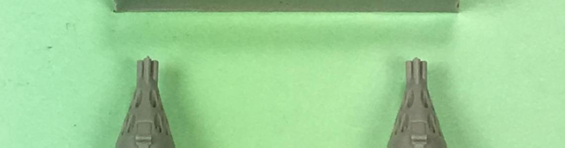 Resin parts on pour stubs