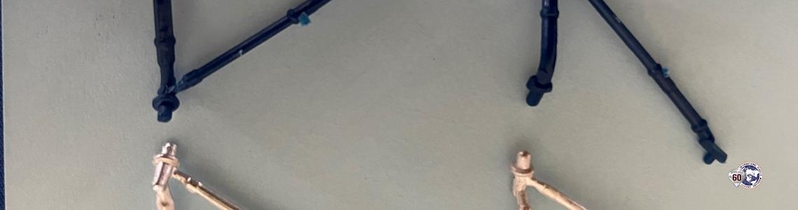 Metal and Plastic Landing Gear Parts Comparison