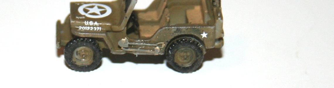 Painted Jeep with decals applied