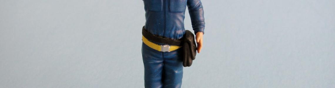 Saluting figure - front