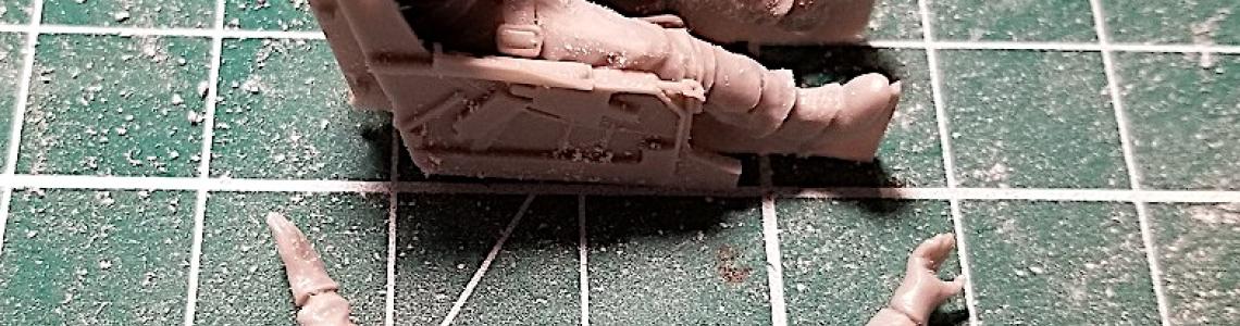 Parts removed from casting block